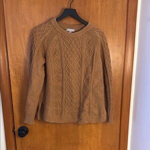 Cozy Brown Cable Knit Sweater